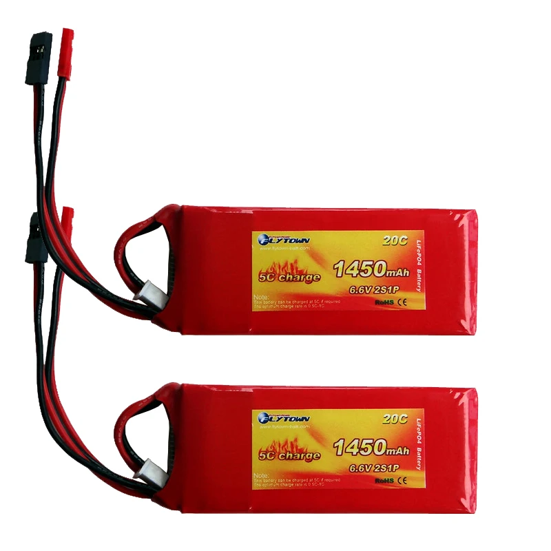 Flytown 1450mAh 2S 6.6V 20C/40C LiFePO4 battery RX battery with JST Plug for Futaba Receiver RC hobby parts
Flytown 1450mAh 2S 6.6V 20C/40C LiFePO4 battery RX battery with JST Plug for Futaba Receiver RC hobby parts