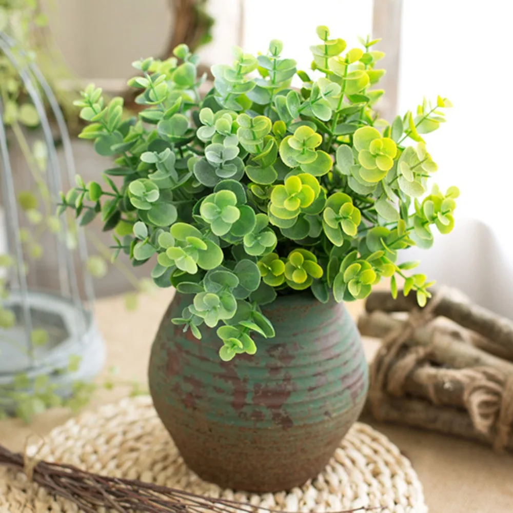 32 CM Artificial Eucalyptus Grasses Plastic Simulation Green Plant Fake Flowers Home Garden Decorative Fake Money Grass
32 CM Artificial Eucalyptus Grasses Plastic Simulation Green Plant Fake Flowers Home Garden Decorative Fake Money Grass