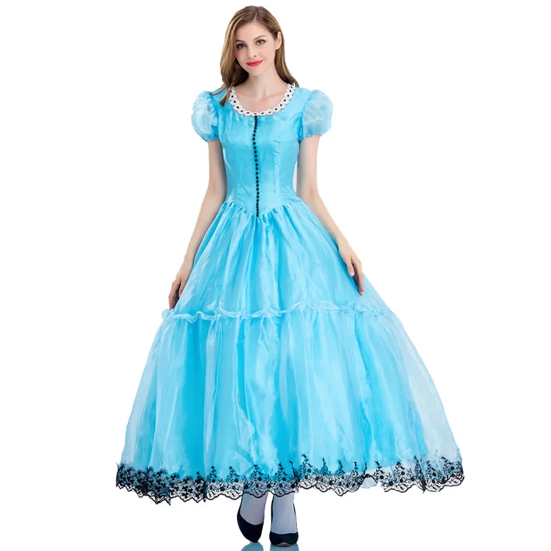 Halloween Princess Costumes Womens Adult Alice in Wonderland Costume Suit Carnival Fancy Blue Dress Cosplay Costume for Girl
Halloween Princess Costumes Womens Adult Alice in Wonderland Costume Suit Carnival Fancy Blue Dress Cosplay Costume for Girl