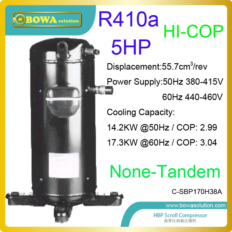 5HP R410a Холодильные компрессоры прокрутки используются в холодных и тепловых