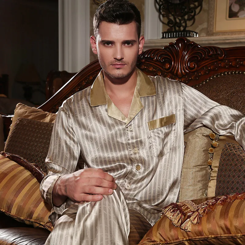 YIER Brand Men's 100% Silk Pajama Long-Sleeve Men Pyjamas Men Sleepwear Sets Pants 100% Silk Pajamas Set Loungewear Clothes
YIER Brand Men's 100% Silk Pajama Long-Sleeve Men Pyjamas Men Sleepwear Sets Pants 100% Silk Pajamas Set Loungewear Clothes