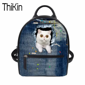 THIKIN Children Backpacks PU Leather Denim Cute Cat Backpack for Teenage Girls School Shoulder Bags Kids Small Travel Beach Bag
THIKIN Children Backpacks PU Leather Denim Cute Cat Backpack for Teenage Girls School Shoulder Bags Kids Small Travel Beach Bag