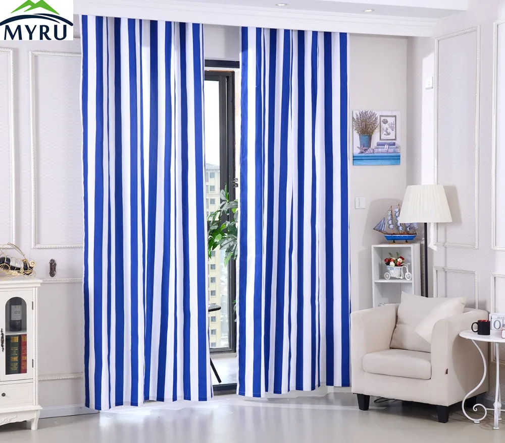 MYRU Mediterranean style blue and white striped cloth curtain sailor navy style Cotton canvas cloth curtain semi shade
MYRU Mediterranean style blue and white striped cloth curtain sailor navy style Cotton canvas cloth curtain semi shade