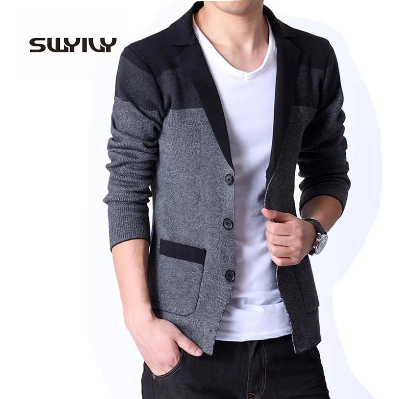Spring New Men's Knitted Cardigan Male Korean Coat Slim Sweater Blazer Masculino
Spring New Men's Knitted Cardigan Male Korean Coat Slim Sweater Blazer Masculino
