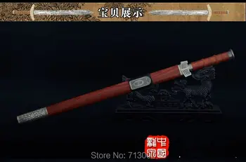 Wushu Sword Chinese Han dynasty style KungFu rapier edge Damascus Steel Blade Hardwood Scabbard
Wushu Sword Chinese Han dynasty style KungFu rapier edge Damascus Steel Blade Hardwood Scabbard