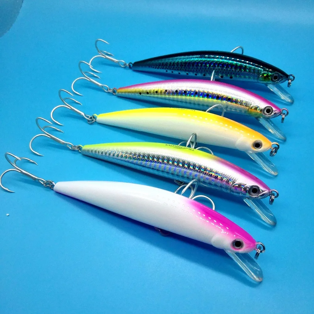 TSURINOYA 5PCS/LOT Floating Minnow fishing lure 18g/12cm 5colors depth 0-2.5m Trolling Big Hard Fishing Lure Artificial Bait
TSURINOYA 5PCS/LOT Floating Minnow fishing lure 18g/12cm 5colors depth 0-2.5m Trolling Big Hard Fishing Lure Artificial Bait