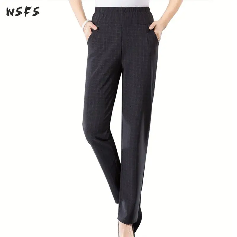 Plus Size 5xl Pants Loose Stretch Middle Aged Women Pants Black Plaid Long Summer High Waist Trousers Office Ladies Pencil Pants
Plus Size 5xl Pants Loose Stretch Middle Aged Women Pants Black Plaid Long Summer High Waist Trousers Office Ladies Pencil Pants