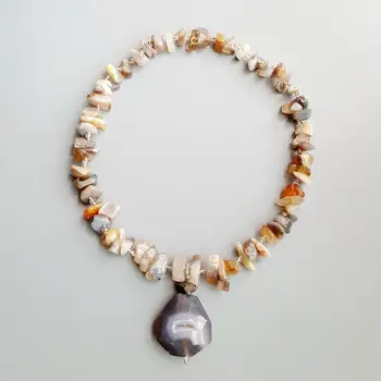 Lii Ji Natural Botswanna Agate Crystal Agate Pendant Necklace Toggle Clasp Necklace 52cm
Lii Ji Natural Botswanna Agate Crystal Agate Pendant Necklace Toggle Clasp Necklace 52cm