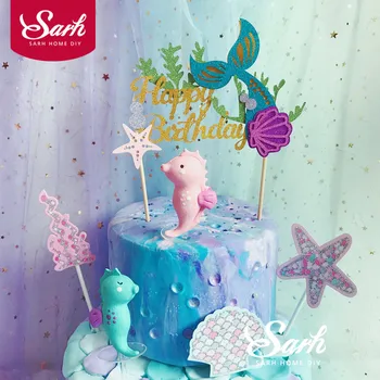 Pink Green Mermaid Tail Shell Starfish Cake Topper Seahorse Cake Decoration Dessert Decoration for Birthday Party Lovely Gifts
Pink Green Mermaid Tail Shell Starfish Cake Topper Seahorse Cake Decoration Dessert Decoration for Birthday Party Lovely Gifts