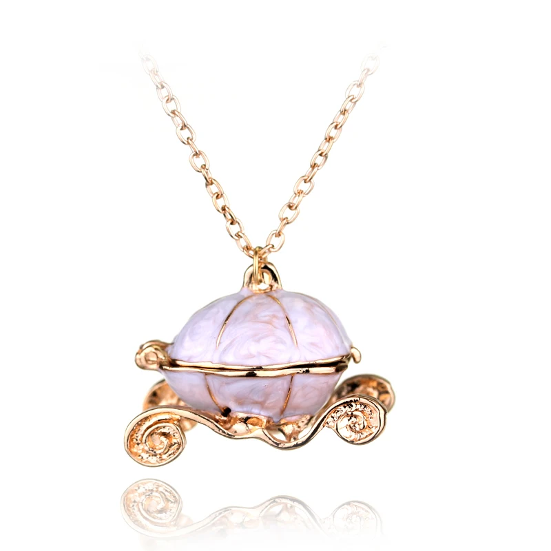 New Sweet Pumpkin Carriage Necklace Cinderella Fairy Tale God-Mother Magic Alloy Chains Exquisite Pendants Necklace
New Sweet Pumpkin Carriage Necklace Cinderella Fairy Tale God-Mother Magic Alloy Chains Exquisite Pendants Necklace