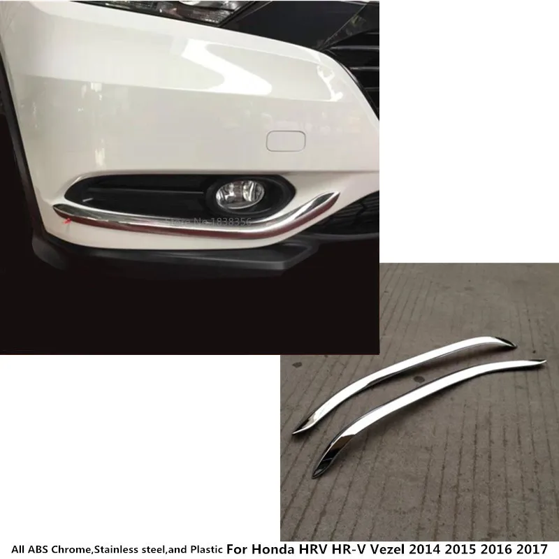 Car Body Head Front Fog Light Lamp Frame Stick Style Corner ABS Chrome Trim For Honda HR-V HRV Vezel 2014 2015 2016 2017 2018 | Автомобили