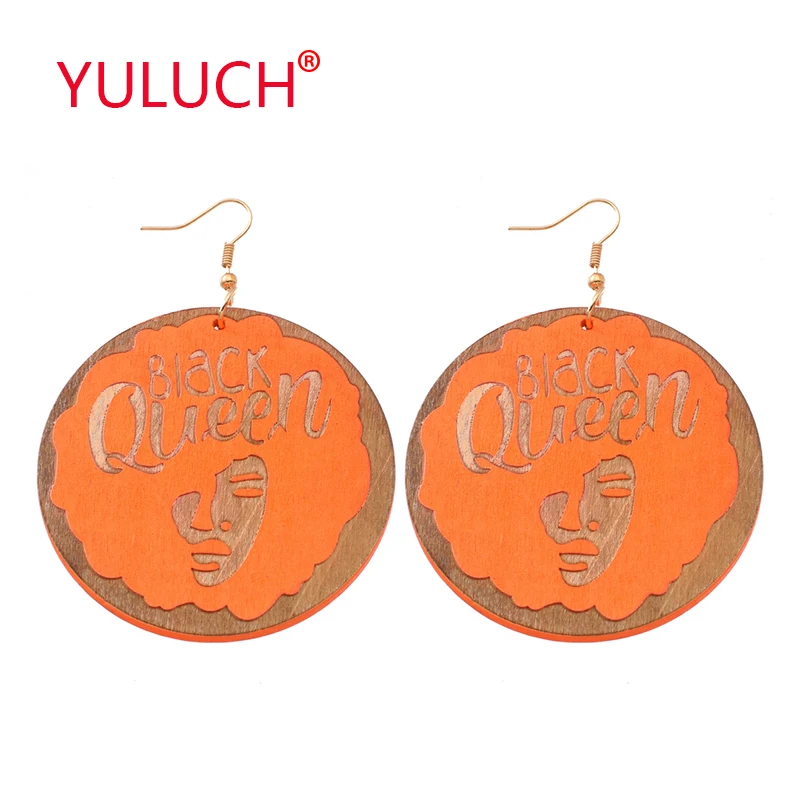 YULUCH 2019 New Ethnic carving design painted wooden ronud African woman black queen pendant earrings for punk jewelry gifts
YULUCH 2019 New Ethnic carving design painted wooden ronud African woman black queen pendant earrings for punk jewelry gifts