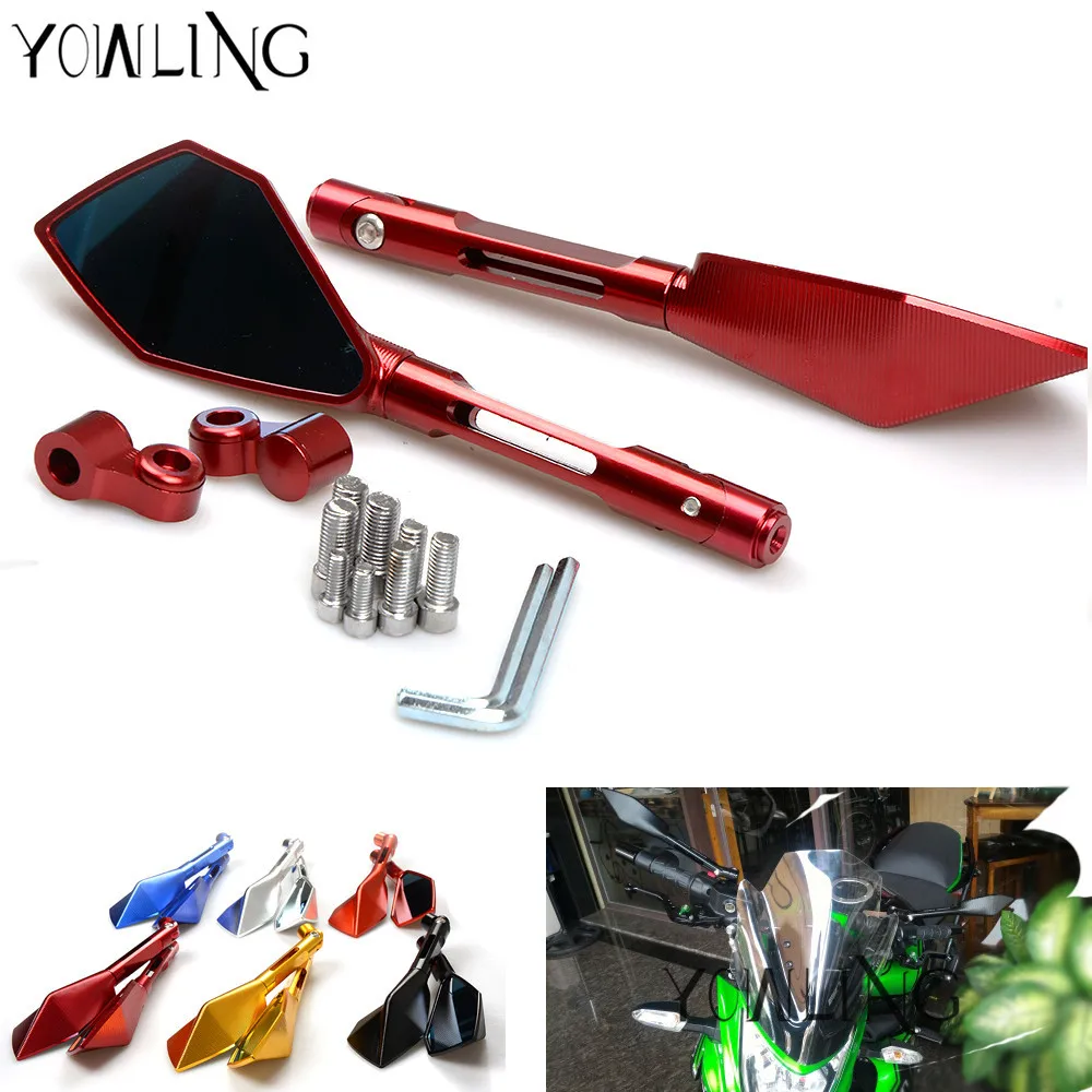 Universal motorcycle Scooter Rearview Mirrors for Yamaha Suzuki Honda ktm kawasaki ZX-9R ZX-14R GTR1400 ZX1400 z900 z300 ZRX250
Universal motorcycle Scooter Rearview Mirrors for Yamaha Suzuki Honda ktm kawasaki ZX-9R ZX-14R GTR1400 ZX1400 z900 z300 ZRX250