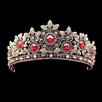Huge Champagne Rhinestone Bridal Red Tiaras Beads Retro Diadem Gray Crystal Queen Crowns Baroque Vintage Wedding Hair Jewelry
Huge Champagne Rhinestone Bridal Red Tiaras Beads Retro Diadem Gray Crystal Queen Crowns Baroque Vintage Wedding Hair Jewelry