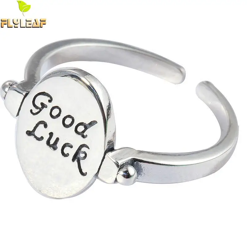 Flyleaf Letter Good Luck Real 925 Sterling Silver Rings For Women High Quality Designer Fine Jewelry Femme Open Ring Vintage
Flyleaf Letter Good Luck Real 925 Sterling Silver Rings For Women High Quality Designer Fine Jewelry Femme Open Ring Vintage