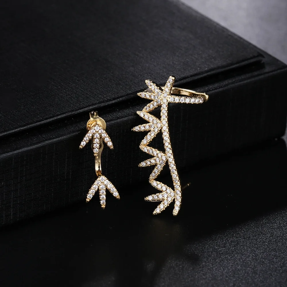 UMGODLY Luxury Cubic Zirconia Branch Leaves Clip Earring Gold Color Asymmetry Ramatuelle Style Monaco Designer Women Jewelry
UMGODLY Luxury Cubic Zirconia Branch Leaves Clip Earring Gold Color Asymmetry Ramatuelle Style Monaco Designer Women Jewelry