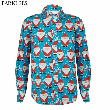 Harajuku Christmas Shirt Men 3D Santa Claus Print Mens Dress Blue Shirts Holiday Party Prom Costumes Camisa Social Masculina 2XL
Harajuku Christmas Shirt Men 3D Santa Claus Print Mens Dress Blue Shirts Holiday Party Prom Costumes Camisa Social Masculina 2XL