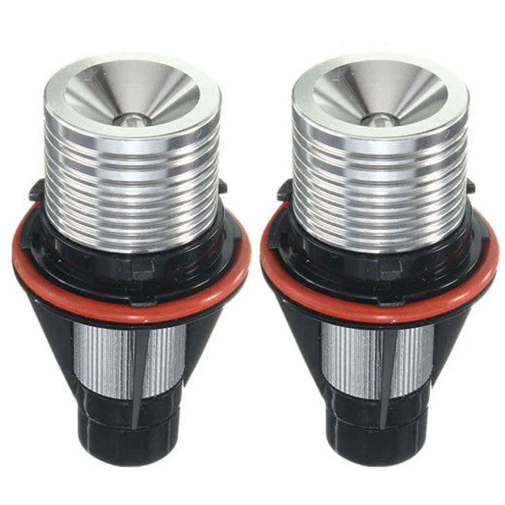For BMW E39 E60 E61 E63 E64 2Pcs RGB LED Multi-Color Angel Eyes Light Bulb Remote LED Bulb Flash Car Headlight