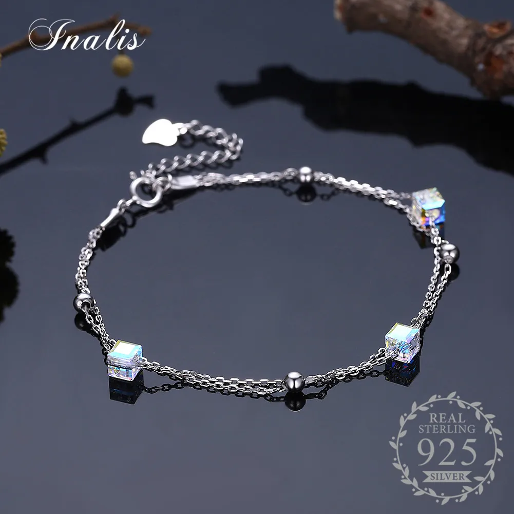 INALIS S925 LEKANI Crystals from Swarovski Cube Crystal Bracelets Bangles Luxury Fine Jewelry for Women Authentic Original Gift
INALIS S925 LEKANI Crystals from Swarovski Cube Crystal Bracelets Bangles Luxury Fine Jewelry for Women Authentic Original Gift