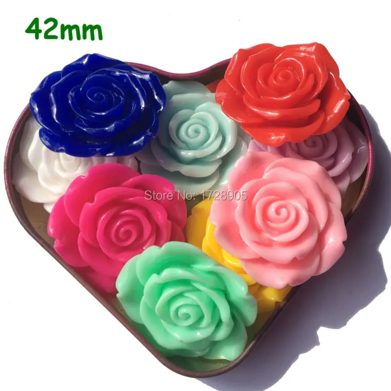 Resin Flower Rose 42 mm 50 pcs Christmas Resin Cabochon Flower Beads Resin Chunky Beads with Hole for Hand Craft Necklace
Resin Flower Rose 42 mm 50 pcs Christmas Resin Cabochon Flower Beads Resin Chunky Beads with Hole for Hand Craft Necklace