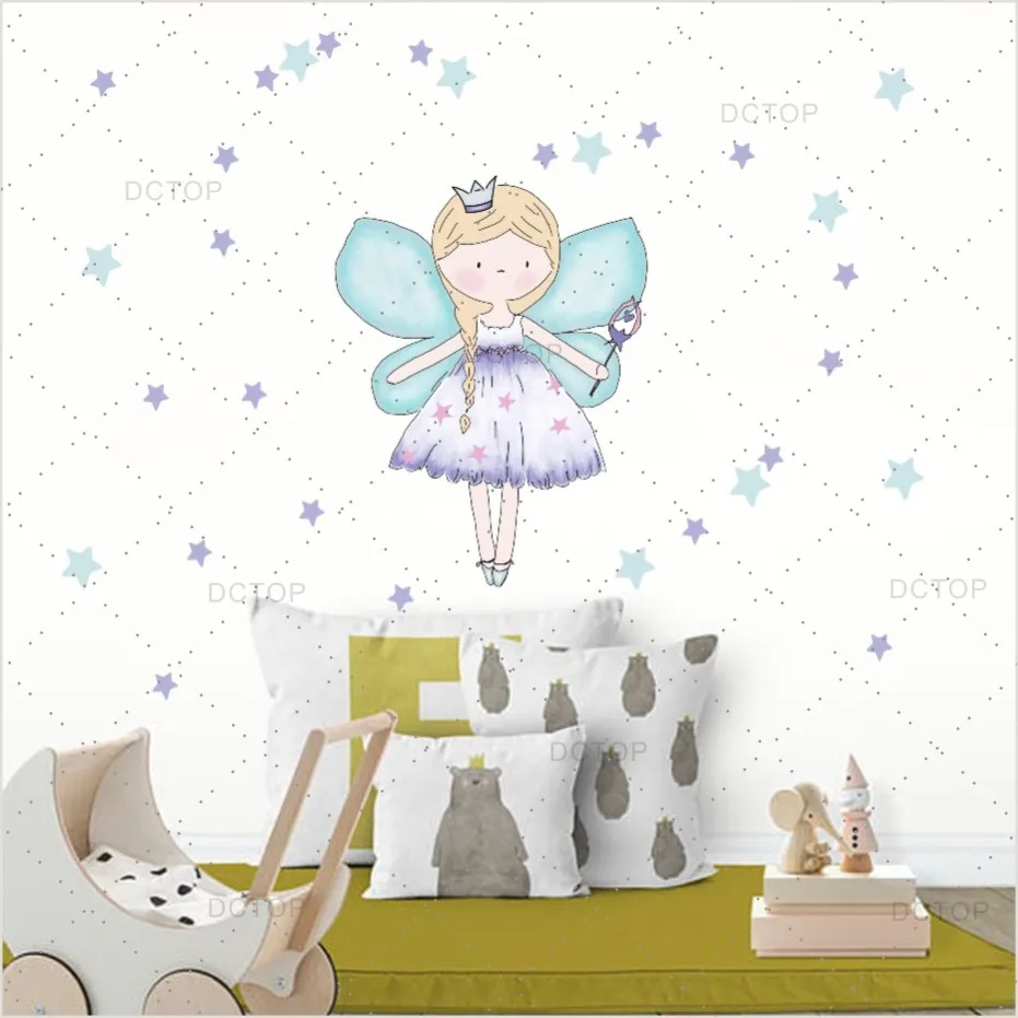 Lovely Fairy Color Wall Sticker For Kids Rooms Decoration Girls Gift Vinyl Wall Art Decals DIY Stars Mural Wallpaper Home Decor
Lovely Fairy Color Wall Sticker For Kids Rooms Decoration Girls Gift Vinyl Wall Art Decals DIY Stars Mural Wallpaper Home Decor