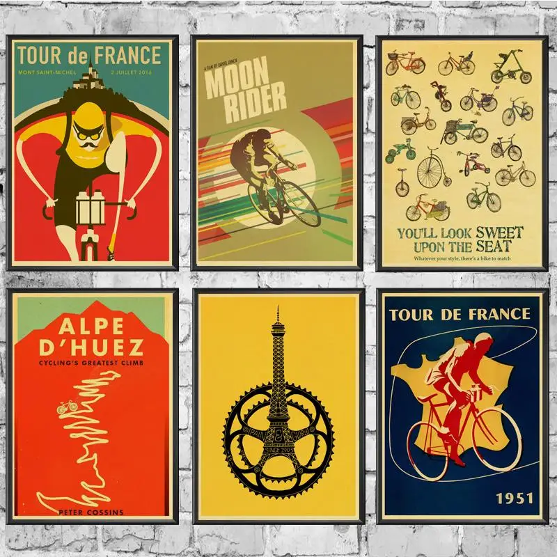 Movie Posters Bike/Tour De France Good Quality Painting RetroPoster Kraft Paper For Home Bar Wall Decor/Stickers 
Movie Posters Bike/Tour De France Good Quality Painting RetroPoster Kraft Paper For Home Bar Wall Decor/Stickers
