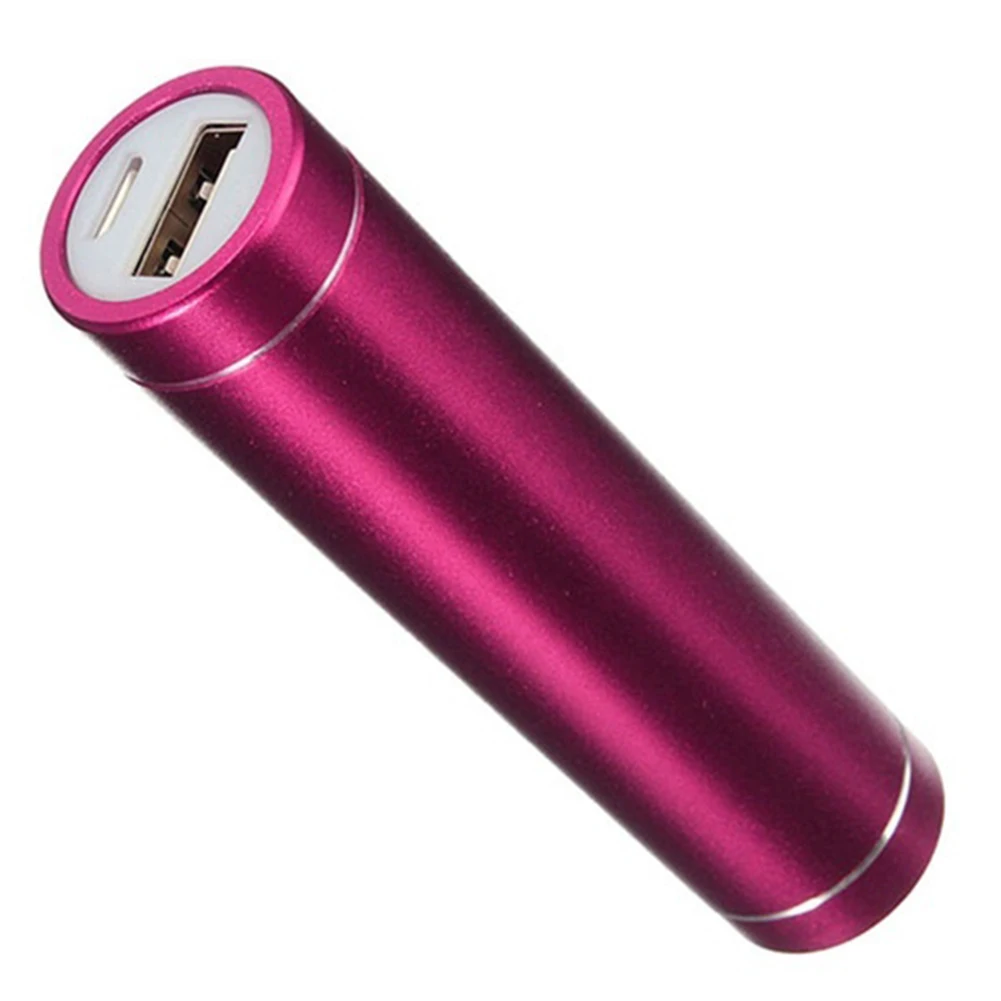 

Cylinder Aluminium Alloy Mobile Phone Box DIY Universal USB Battery Charger No Welding Power Bank Case Jacking 2600MAH