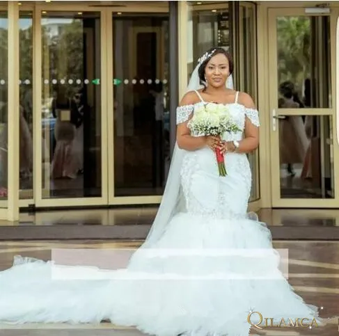 african-plus-size-wedding-dresses-spaghetti-straps-lace-appliques-beadding-capped-mermaid-wed-tulle-long-bridal-gowns
