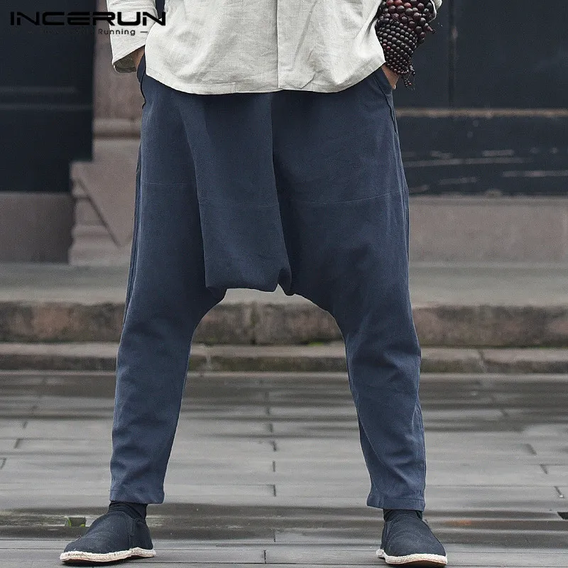 INCERUN 2019 Plus Size Casual Pants Men Solid Drop Crotch Cotton Male Trousers Harem Pants Loose Vintage Hip-hop Pantalon Hombre
INCERUN 2019 Plus Size Casual Pants Men Solid Drop Crotch Cotton Male Trousers Harem Pants Loose Vintage Hip-hop Pantalon Hombre