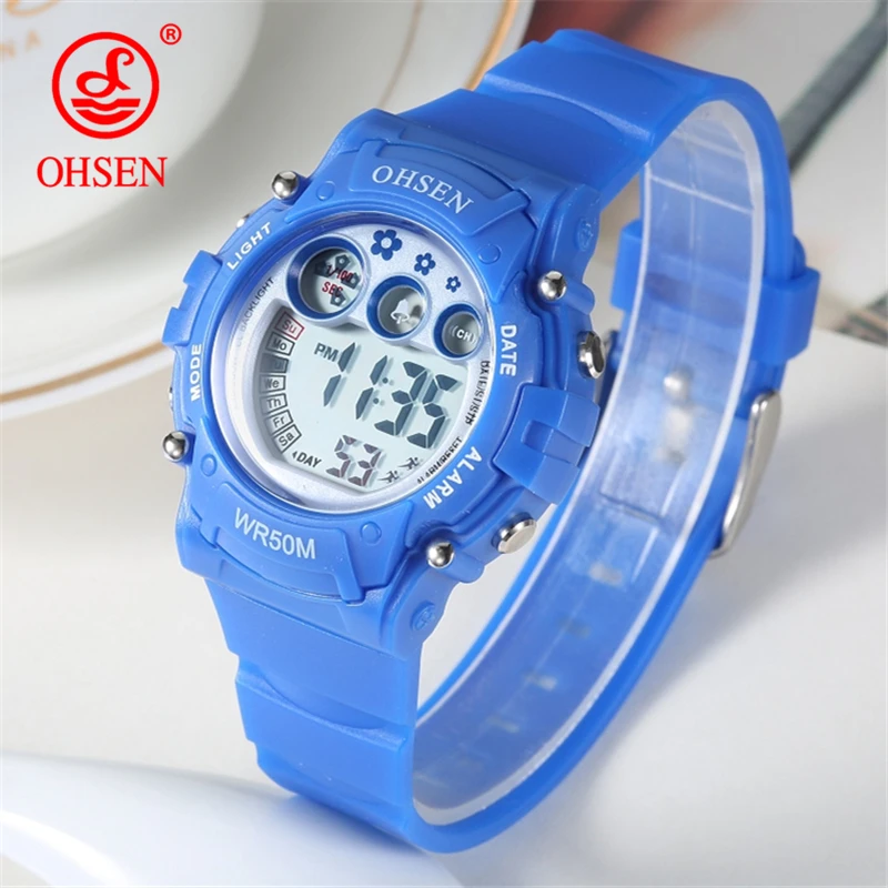 OHSEN Watches For Kids LED Sport Style Children's Digital Electronic Watch Boys Girls Children Cartoon 50M Waterproof Watch Gift
OHSEN Watches For Kids LED Sport Style Children's Digital Electronic Watch Boys Girls Children Cartoon 50M Waterproof Watch Gift