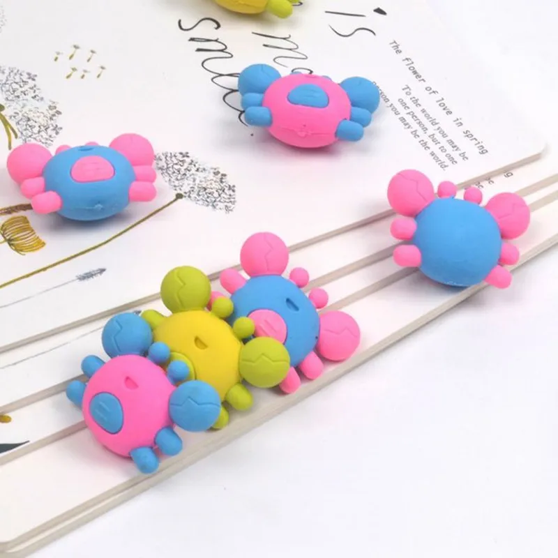Coloffice 4PCS/Lot Creative Cute Colorful Crab Eraser Rubber Children Kawaii Office School Learning Cartoon Gift Stationery
Coloffice 4PCS/Lot Creative Cute Colorful Crab Eraser Rubber Children Kawaii Office School Learning Cartoon Gift Stationery