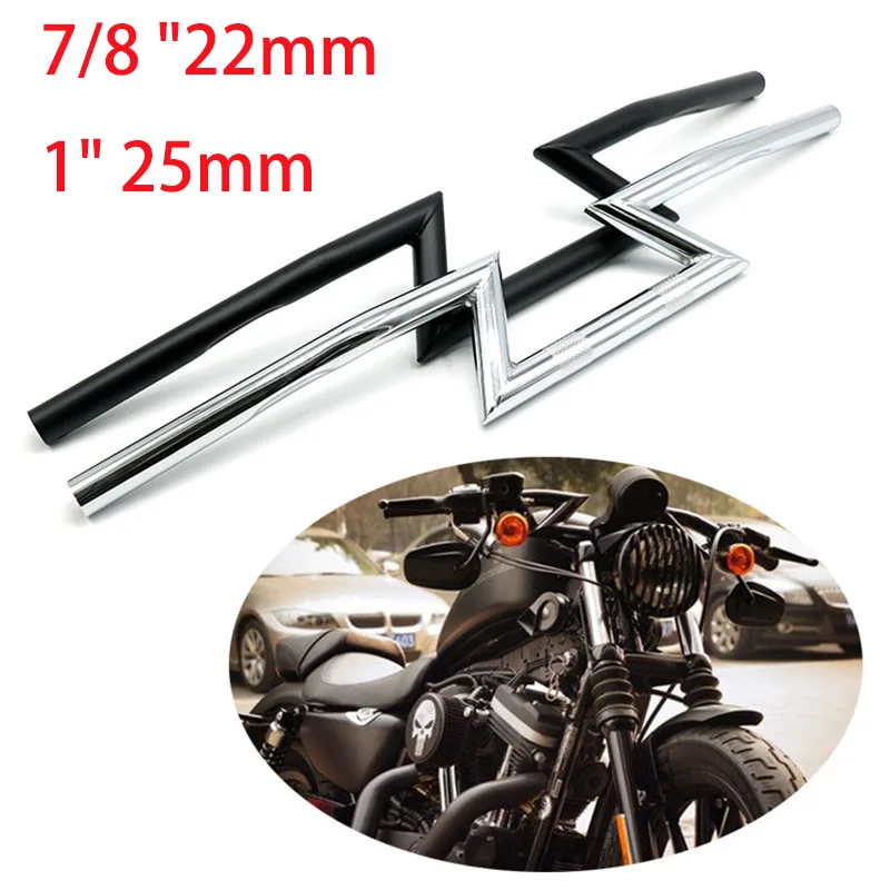 Chopper for 7/8" 22mm 1" 25mm Handle Z Drag Bar Front Handlebar for Harley Sportster Cruiser XL 883 1200 Motorcycle Prince
Chopper for 7/8" 22mm 1" 25mm Handle Z Drag Bar Front Handlebar for Harley Sportster Cruiser XL 883 1200 Motorcycle Prince