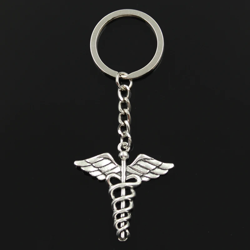 Fashion 30mm Key Ring Metal Key Chain Keychain Jewelry Antique Silver Bronze Plated caduceus medical symbol md 40x40mm Pendant
Fashion 30mm Key Ring Metal Key Chain Keychain Jewelry Antique Silver Bronze Plated caduceus medical symbol md 40x40mm Pendant