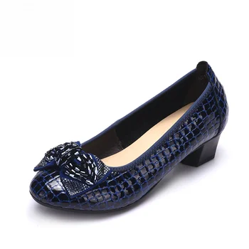Women Genuine Leather High Heels Work Wedges Shoes Woman Thick Heels Rhinestone Pumps Casual Women Shoes
Women Genuine Leather High Heels Work Wedges Shoes Woman Thick Heels Rhinestone Pumps Casual Women Shoes