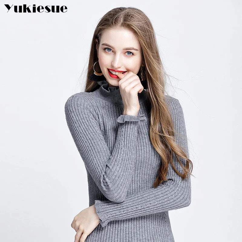 Yukiesue женские свитера и пуловеры, Женский однотонный шерстяной пуловер, вязаный Повседневный свитер с высоким воротником, пуловер для женщин
Yukiesue женские свитера и пуловеры, Женский однотонный шерстяной пуловер, вязаный Повседневный свитер с высоким воротником, пуловер для женщин