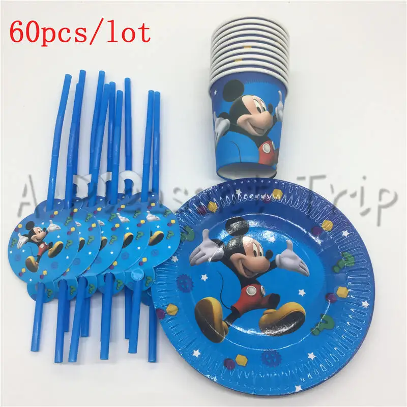 60 of children like disposable cutlery cartoon animals Mickey Mouse cups table table straws straw festival party supplies
60 of children like disposable cutlery cartoon animals Mickey Mouse cups table table straws straw festival party supplies
