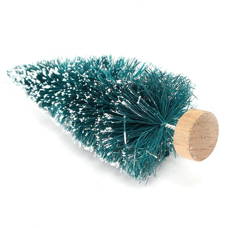 5Pcs x Mini 2019 Christmas Snow Tree Holiday Festival Gift Party Office Ornament Decor 4-12.5CM