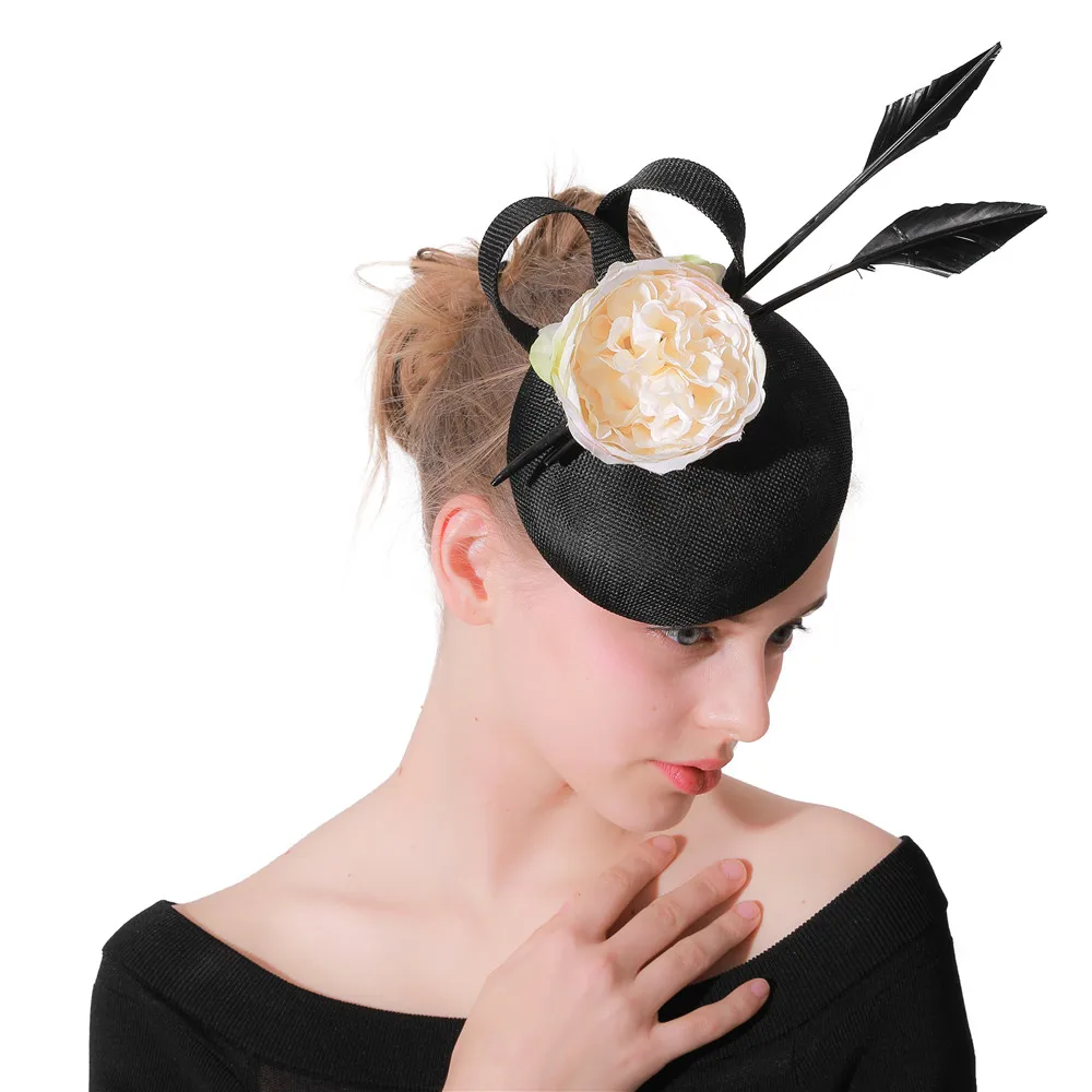 Black Imitation Sinamay Fascinators headwear silk flowers Bridal Event Occasion Hat for Kentucky Derby Church Wedding Party Race
Black Imitation Sinamay Fascinators headwear silk flowers Bridal Event Occasion Hat for Kentucky Derby Church Wedding Party Race
