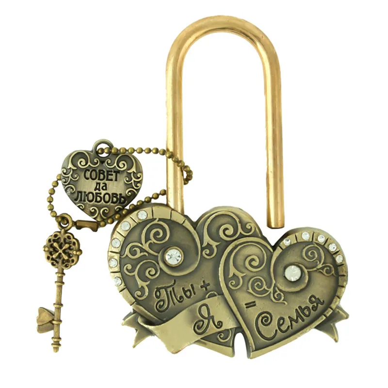 Heart to heart. key to love memorial locks charm crafts gifts. ceremony decoration,lock bridge."You + my castle wedding = 7"
Heart to heart. key to love memorial locks charm crafts gifts. ceremony decoration,lock bridge."You + my castle wedding = 7"