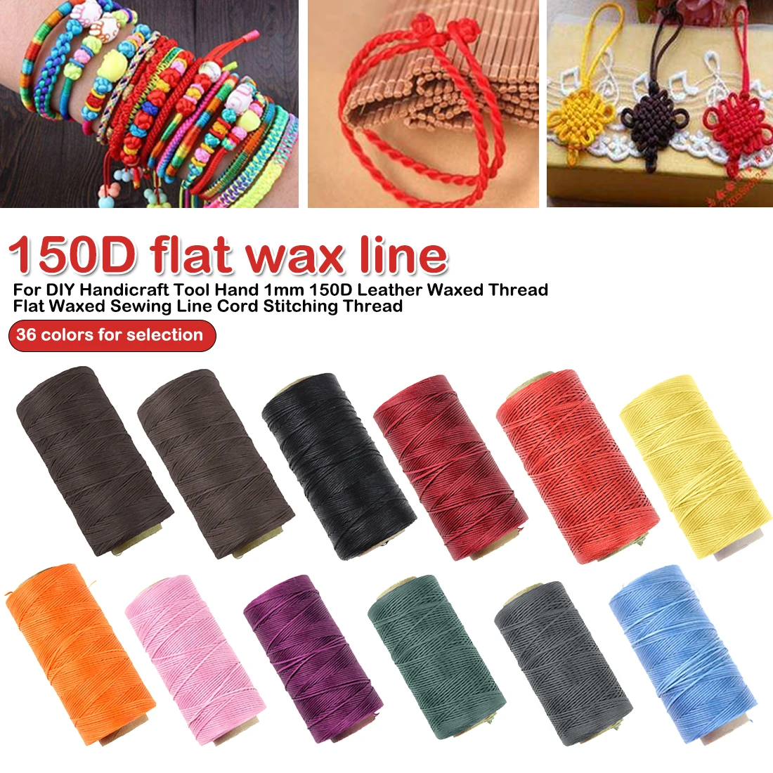 DIY Handicraft Tool Hand 1mm 150D Leather Waxed Thread Flat Waxed Sewing Line Cord Stitching Thread
DIY Handicraft Tool Hand 1mm 150D Leather Waxed Thread Flat Waxed Sewing Line Cord Stitching Thread
