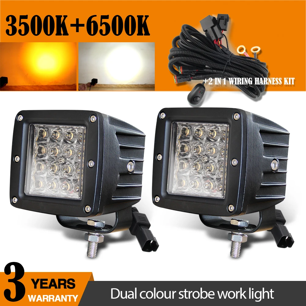 CO LIGHT 12D 24W Led Worklight 3" White/Amber Strobe Pods Spotlight 6500K 3500K for Lada Offroad ATV 4x4 Auto Fog Light 12V 24V
CO LIGHT 12D 24W Led Worklight 3" White/Amber Strobe Pods Spotlight 6500K 3500K for Lada Offroad ATV 4x4 Auto Fog Light 12V 24V