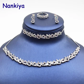 Nankiya Fashion Spark Zirconia Wedding Jewelry Set Adjustable Choker Bridal 4ps Jewelry Sets For Dating Party Accessories NC445
Nankiya Fashion Spark Zirconia Wedding Jewelry Set Adjustable Choker Bridal 4ps Jewelry Sets For Dating Party Accessories NC445