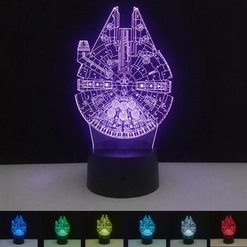 3D Night Light Touch Switch Table Lamp Colorful Millennium Falcon Gradient Mood Lamps Atmosphere Novelty Lighting
3D Night Light Touch Switch Table Lamp Colorful Millennium Falcon Gradient Mood Lamps Atmosphere Novelty Lighting