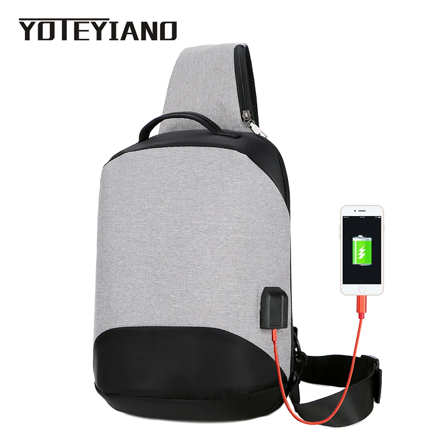 YOTEYIANO Casual Men's Chest Bags Travel Oxford Messenger Sling Shoulder Crossbody Bag with USB Charging Port and Earphone Hole
YOTEYIANO Casual Men's Chest Bags Travel Oxford Messenger Sling Shoulder Crossbody Bag with USB Charging Port and Earphone Hole