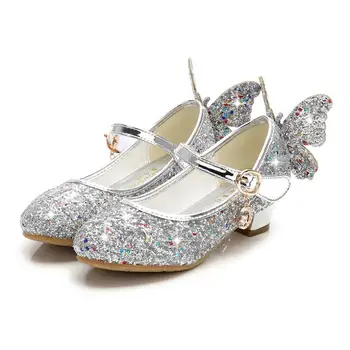 Girls High Heel Children Shoes Fashion Kids Sequin Princess Shoes Butterfly Party Wedding Girls Dance Shoe gold pink blue silver
Girls High Heel Children Shoes Fashion Kids Sequin Princess Shoes Butterfly Party Wedding Girls Dance Shoe gold pink blue silver
