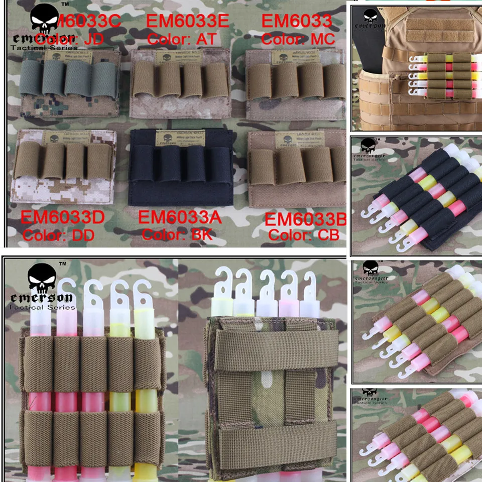 EMERSON Tactical Military Light Stick pouch Molle with meshbelt utility military pouch EM6033 
EMERSON Tactical Military Light Stick pouch Molle with meshbelt utility military pouch EM6033