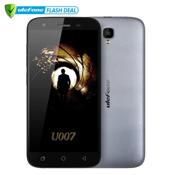 

Ulefone U007 Mobile Phone 5 inch HD 1280x720 MT6580A Quad core Android 1GB RAM 8GB ROM 8MP CAM Dual Sim 3G smartphone