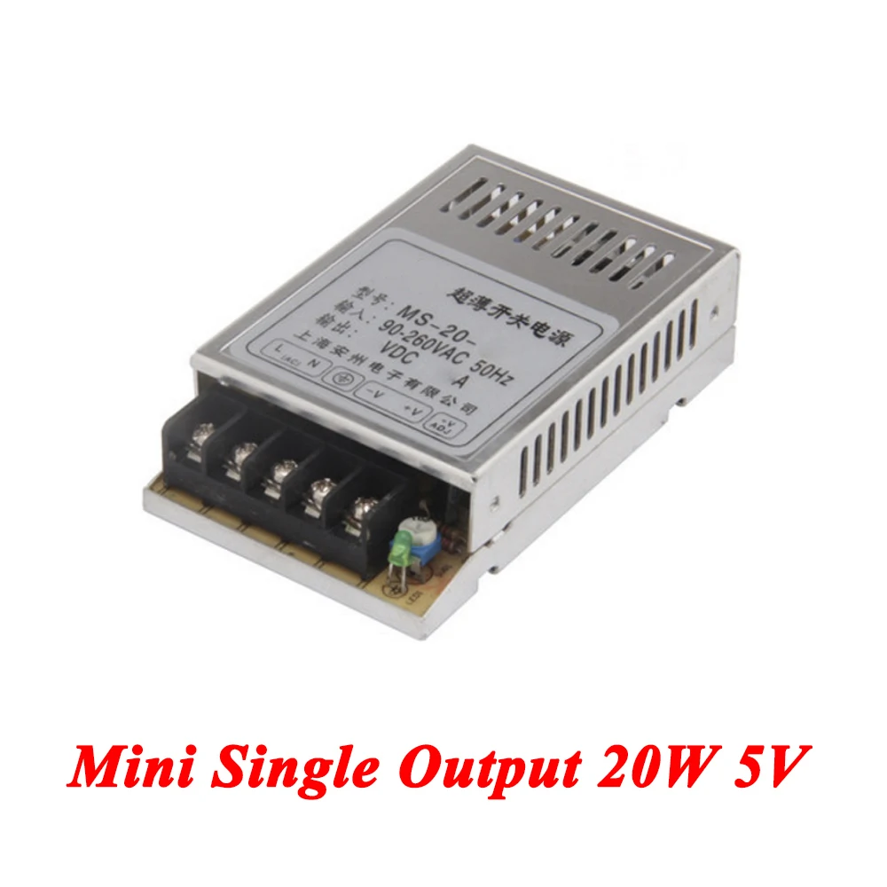 MS-20-5 20W 5V 4A,Mini Single Output switching power supply for Led Strip,AC110V/220V Transformer to DC 5V,led driver power
MS-20-5 20W 5V 4A,Mini Single Output switching power supply for Led Strip,AC110V/220V Transformer to DC 5V,led driver power