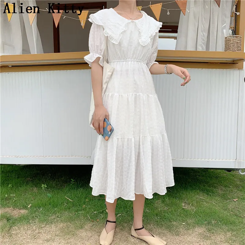 Alien Kitty Hot Waist-Controlled Short-Sleeved New Style Empire Solid 2019 Summer Loose Casual Vintage Fresh Free Mid-Calf Dress
Alien Kitty Hot Waist-Controlled Short-Sleeved New Style Empire Solid 2019 Summer Loose Casual Vintage Fresh Free Mid-Calf Dress