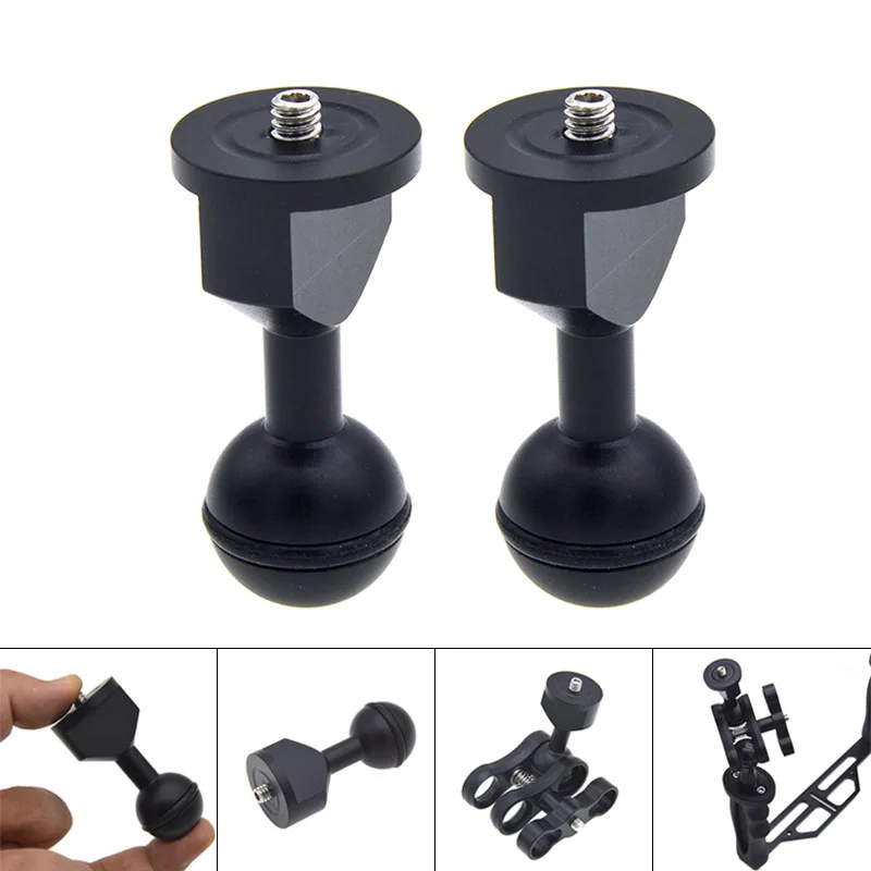 New 2Pcs Ball Adapter with 1/4Inch Screw for Underwater Camera Diving Photography System DOM668
New 2Pcs Ball Adapter with 1/4Inch Screw for Underwater Camera Diving Photography System DOM668